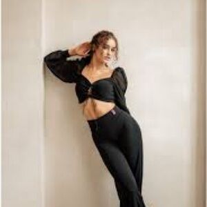 Women's 2-piece crop top pant set